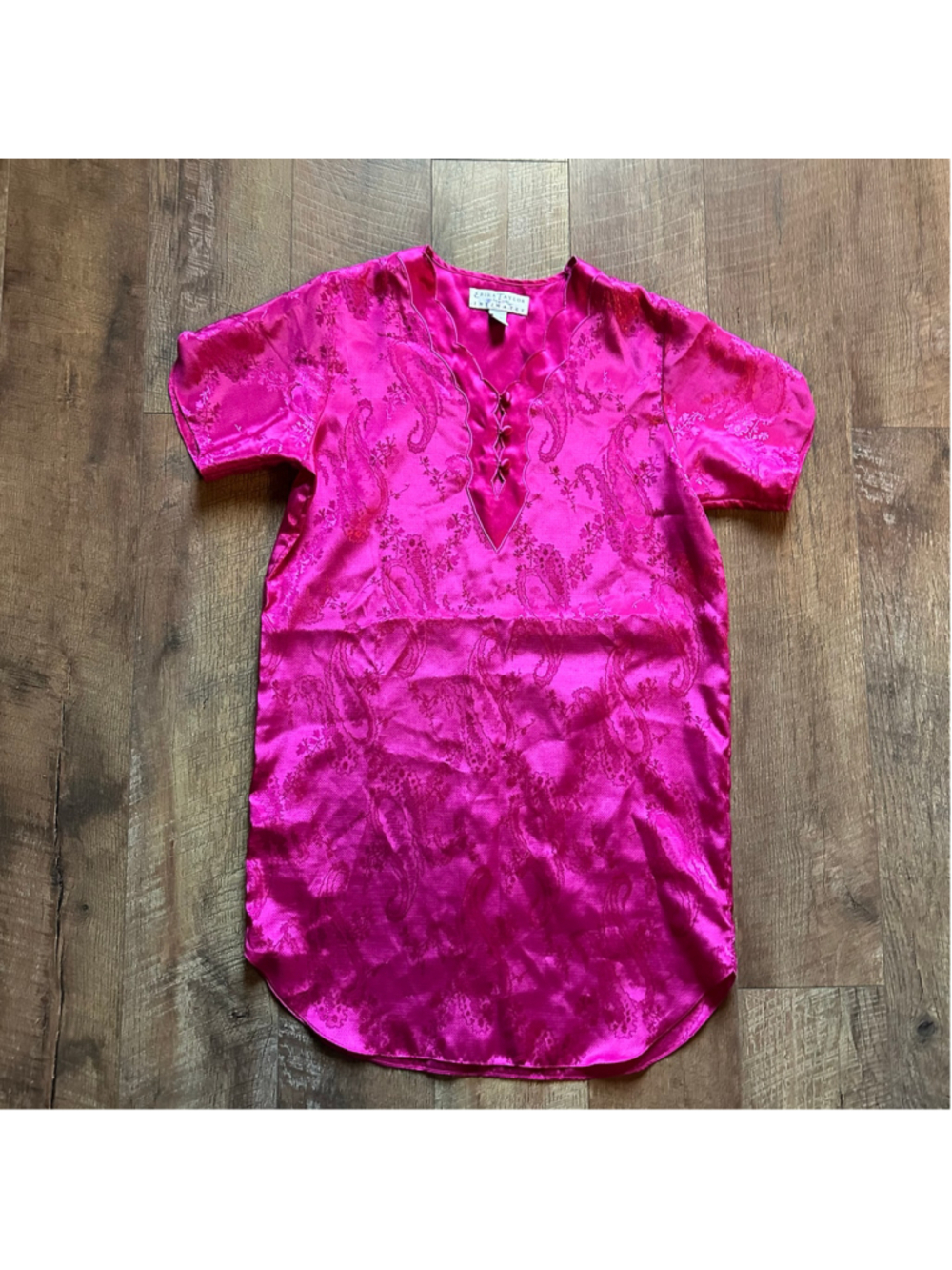 Women's Erika Taylor Pink Satin Chemise Sleepwear Size S - Picture 3 of 10